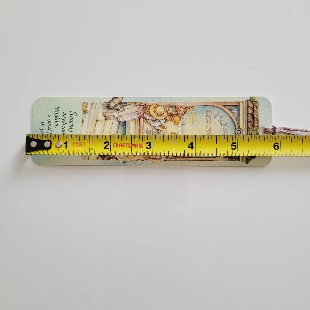 Vintage 90s Kim Jacobs Tassel Bookmark Chocolate Coffee Shop, 1990 Artworks KJ07 - Picture 5 of 13